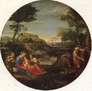 Annibale Carracci The Holy Family Rests on the Fight into Egypt painting
